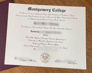Fake Montgomery College Diploma