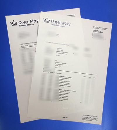 Fake QMUL Transcript