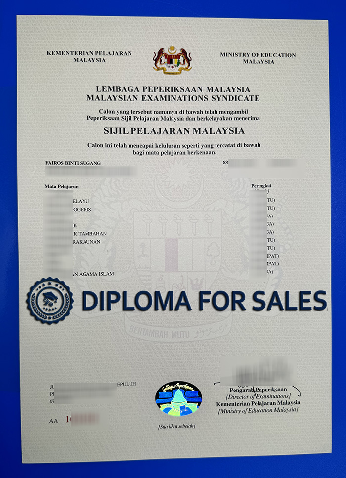 Fake SPM Certificate