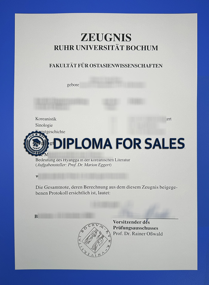 Ruhr-Universität Bochum Zeugnis, RUB Zeugnis