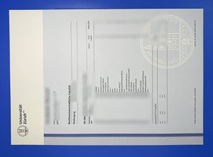 University of Zurich Transcript