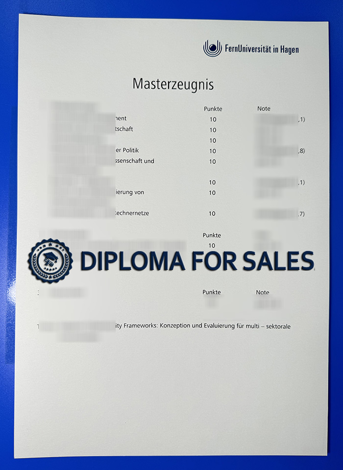 FernUniversität in Hagen Zeugnis