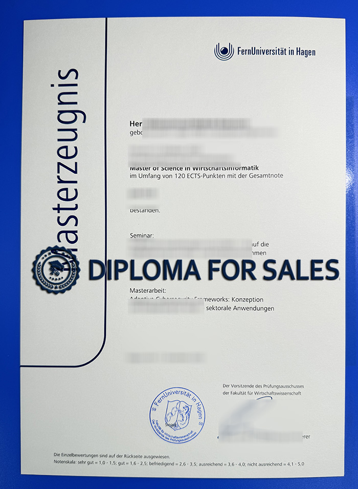FernUniversität in Hagen Zeugnis