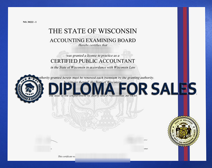 State of Wisconsin CPA Certificate