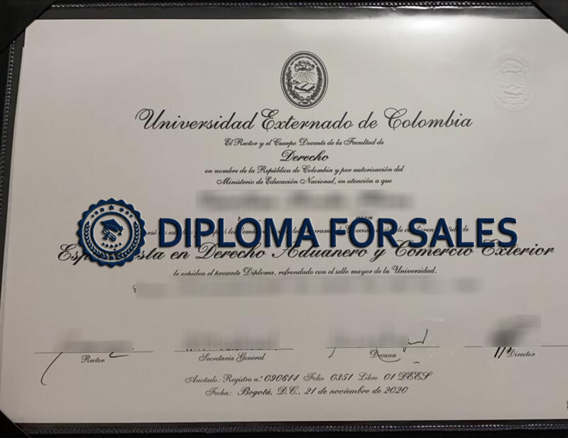 Universidad Externado de Colombia Diploma Universidad Externado de Colombia Diploma