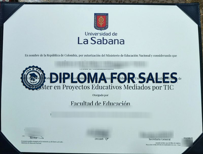 Universidad de La Sabana Diploma Universidad de La Sabana Diploma