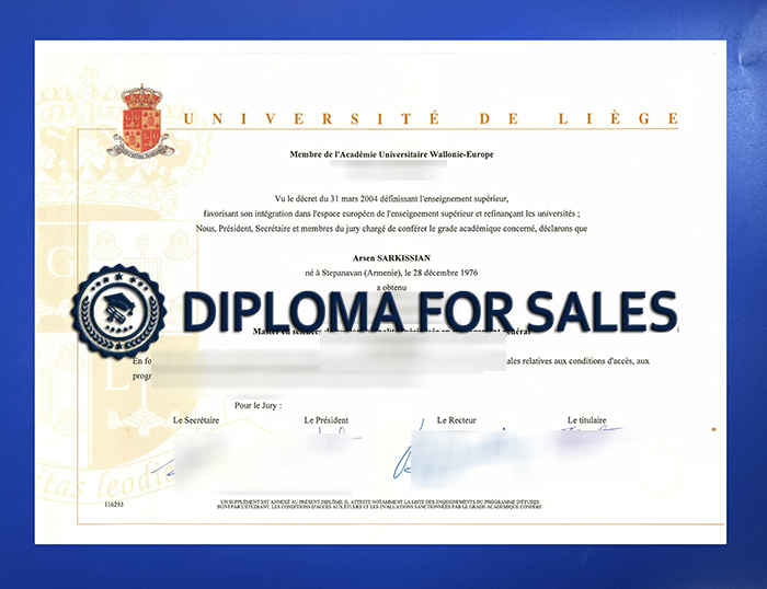 Université de Liège Diploma Université de Liège Diploma