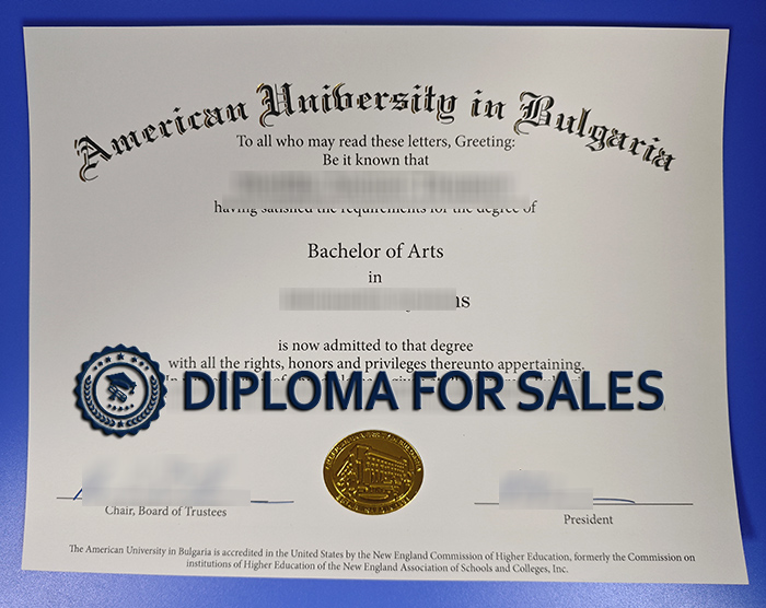 AUBG Diploma AUBG Diploma
