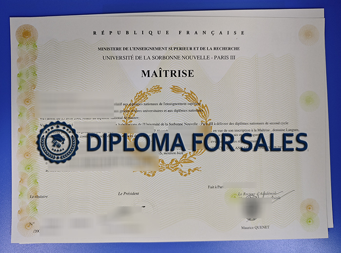 Université DE LA Sorbonne Nouvelle – Paris 3 Diploma Université DE LA Sorbonne Nouvelle – Paris 3 Diploma