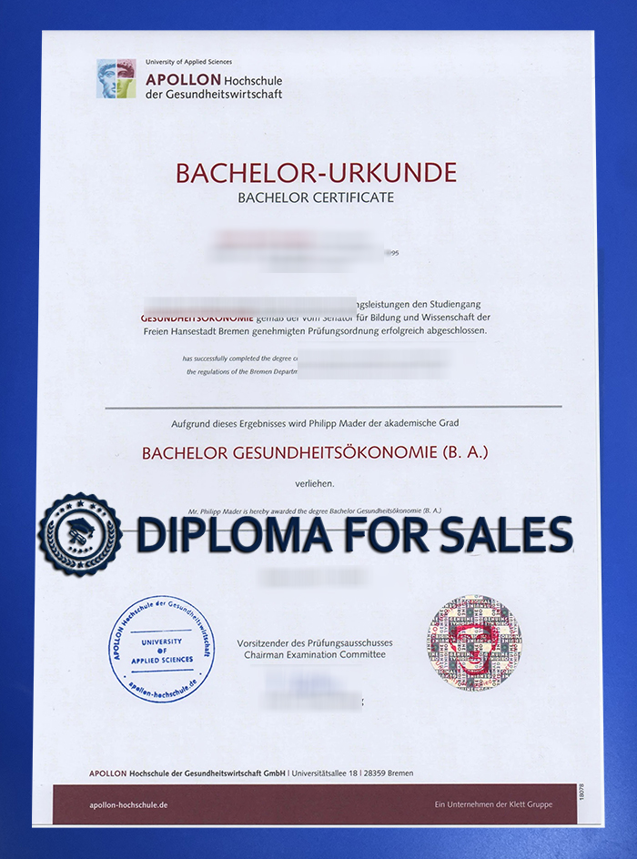 Purchase Apollon Hochschule der Gesundheitswirtschaft Urkunde Apollon Hochschule der Gesundheitswirtschaft Urkunde