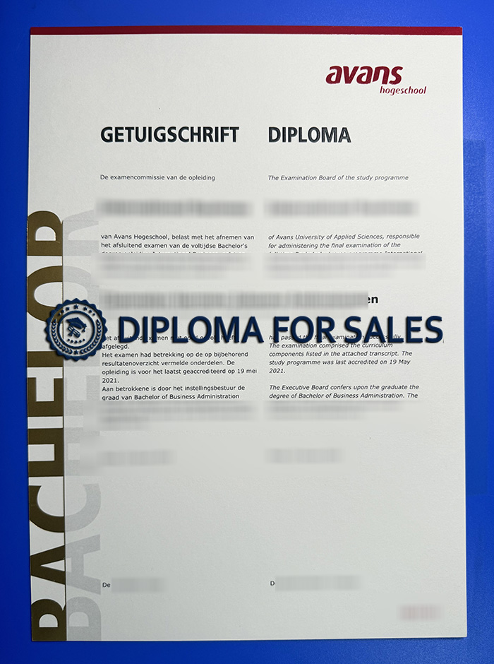 Avans Hogeschool Getuigschrift Avans Hogeschool Getuigschrift