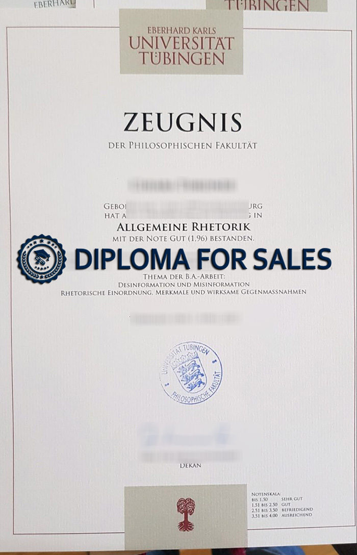 Eberhard Karls Universität Tübingen Zeugnis Eberhard Karls Universität Tübingen Zeugnis