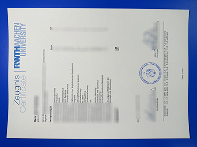 RWTH AACHEN Zeugnis