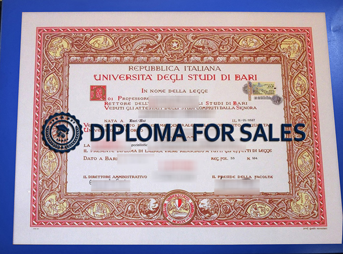 Università degli Studi di Bari Diploma