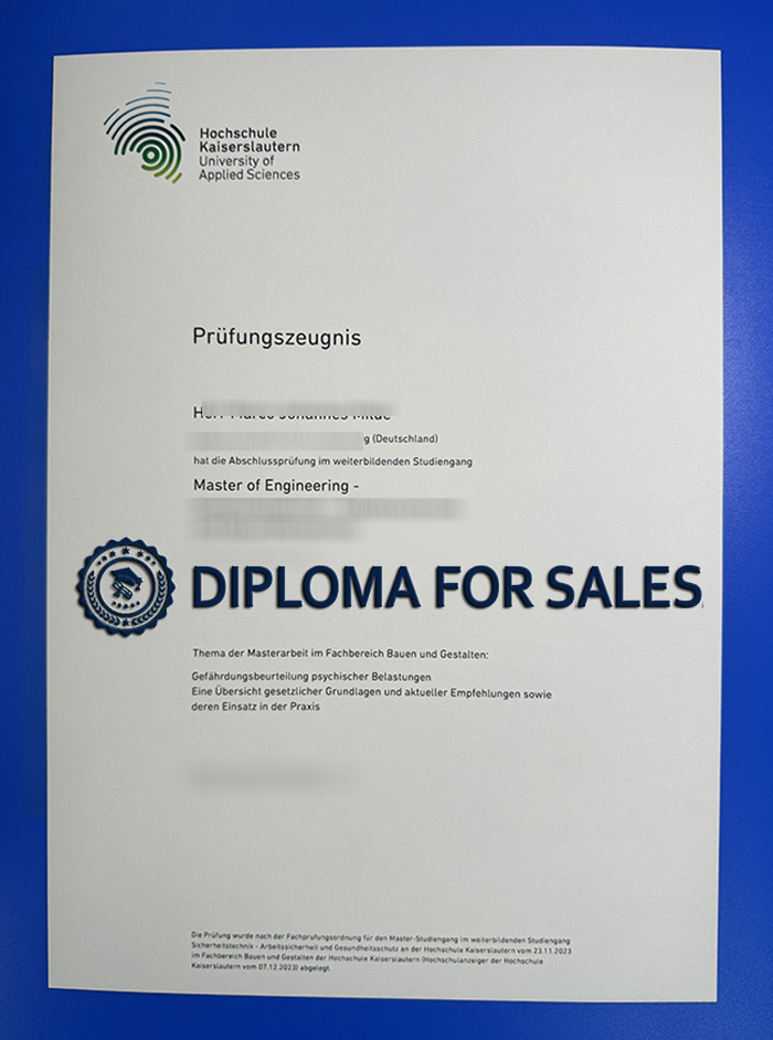 Hochschule Kaiserslautern Zeugnis