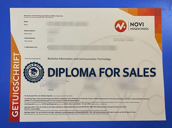 NOVI Hogeschool Getuigschrift NOVI Hogeschool Getuigschrift