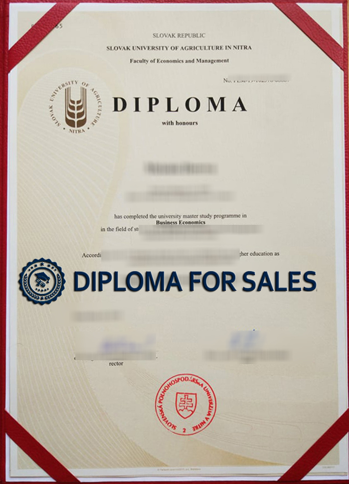 Slovak University of Agriculture Diploma Slovak University of Agriculture Diploma