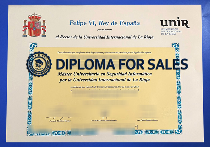 Universidad Internacional de La Rioja Diploma, UNIR Diploma Universidad Internacional de La Rioja Diploma, UNIR Diploma