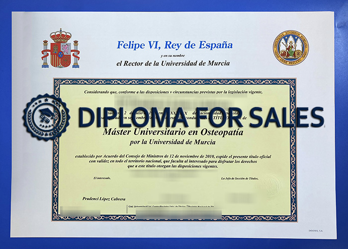 Universidad de Murcia Diploma Universidad de Murcia Diploma