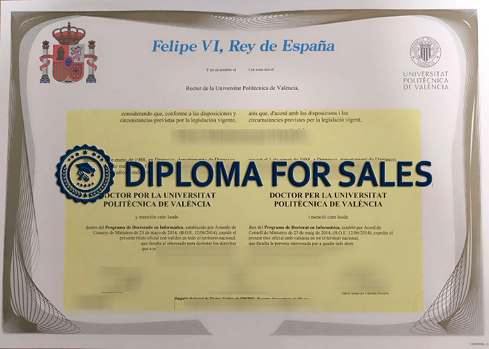 Universitat Politècnica de València Diploma Universitat Politècnica de València Diploma
