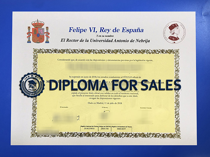 Universidad Antonio de Nebrija Diploma Universidad Antonio de Nebrija Diploma
