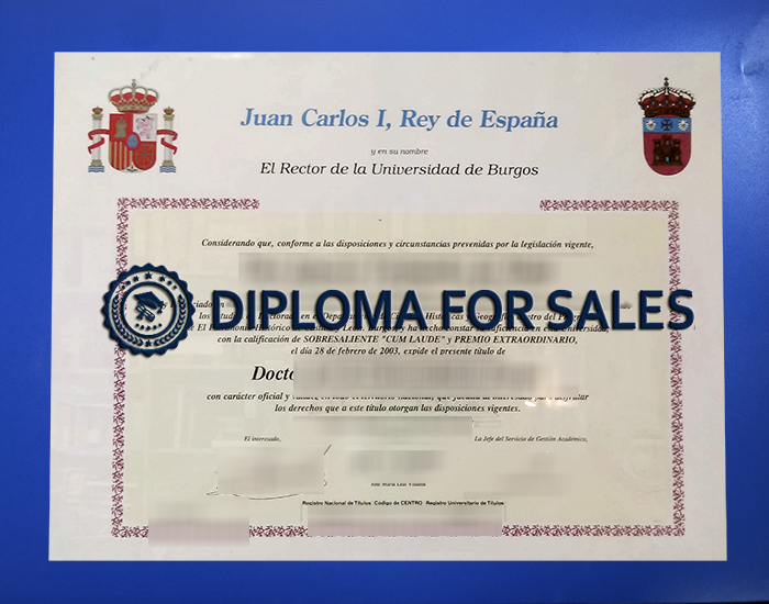 University of Burgos Diploma, Universidad de Burgos Diploma University of Burgos Diploma, Universidad de Burgos Diploma