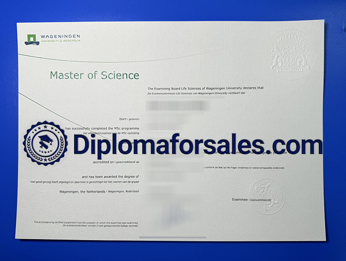 Wageningen University Diploma, WUR Diploma