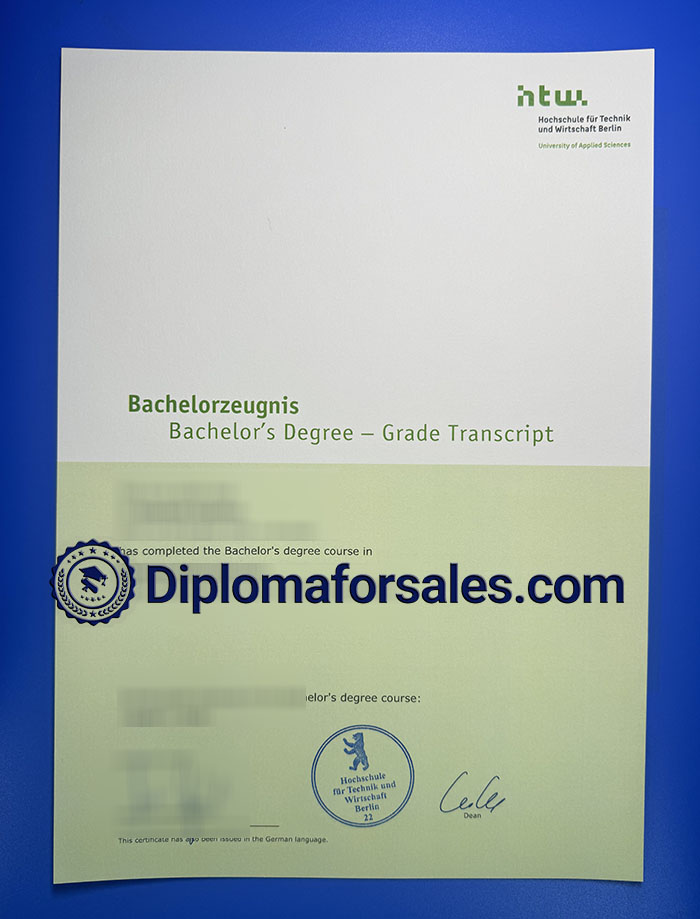 HTW Berlin Zeugnis, Hochschule für Technik und Wirtschaft Zeugnis