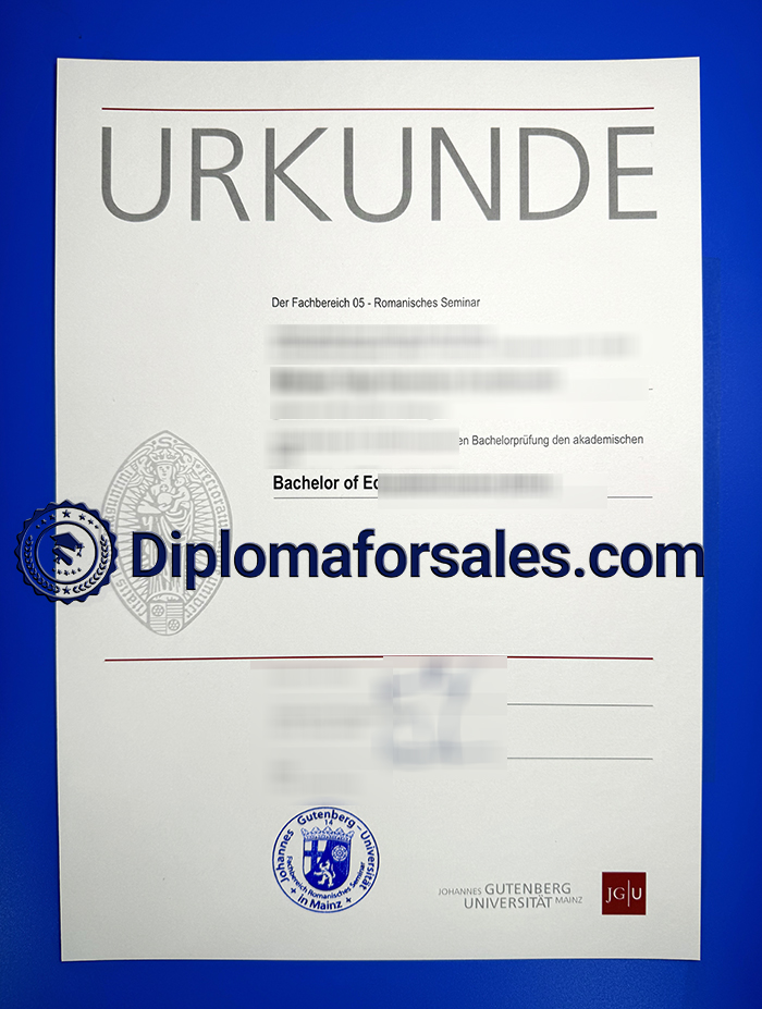 Johannes Gutenberg-Universität Mainz Urkunde, JGU Mainz Urkunde Johannes Gutenberg-Universität Mainz Urkunde, JGU Mainz Urkunde