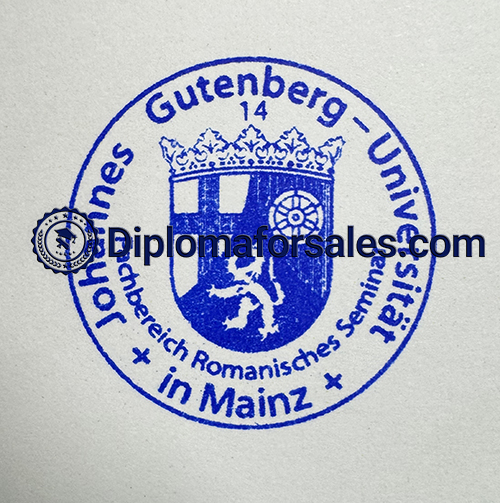 JGU Mainz Urkunde seal