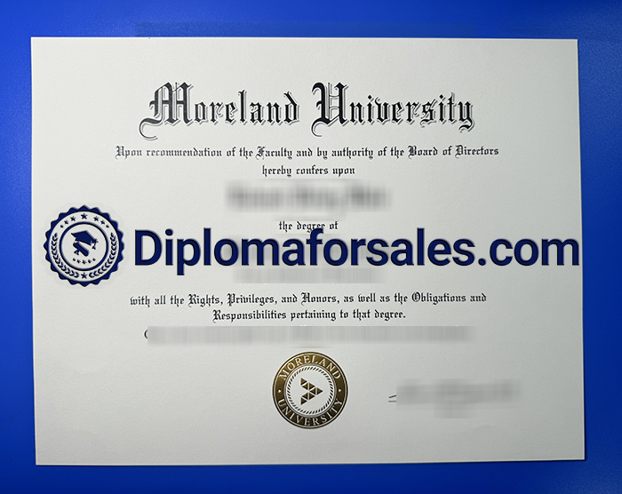 Moreland University Diploma