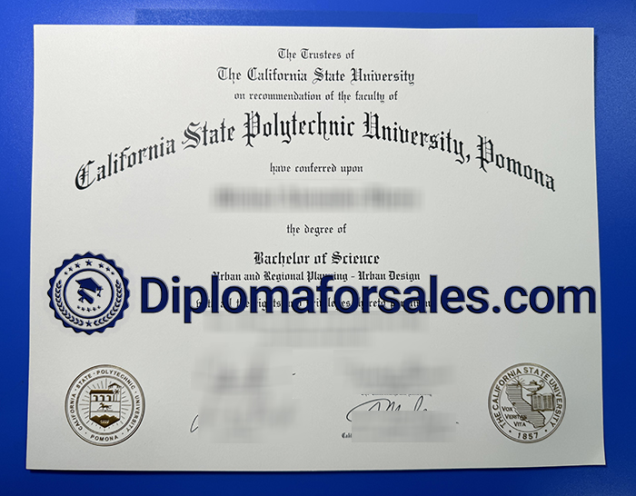 Cal Poly Pomona Diploma, California State Polytechnic University, Pomona Diploma