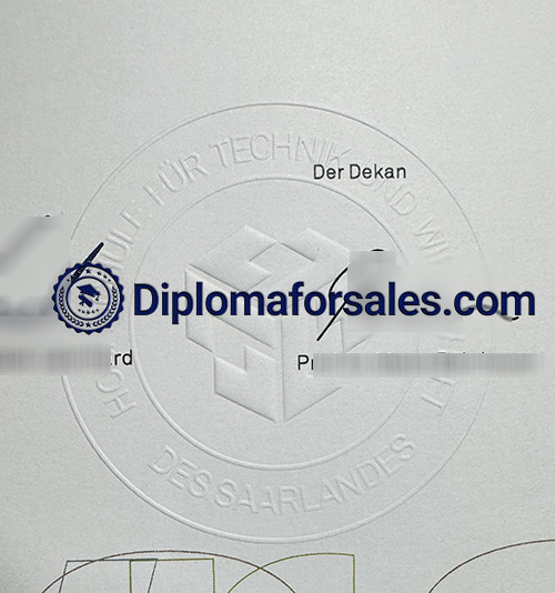 htw saar Urkunde seal htw saar Urkunde seal