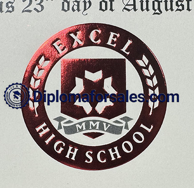 Excel High School Diploma seal