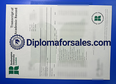 University of Roehampton Transcript