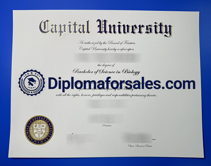 Capital University Diploma, Capital Diploma