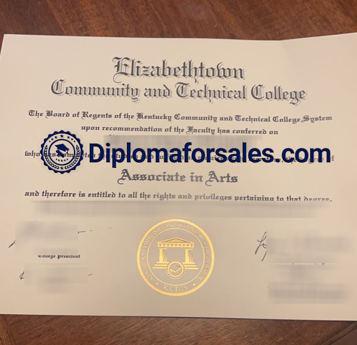 Elizabethtown Community and Technical College Diploma, ECTC Diploma
