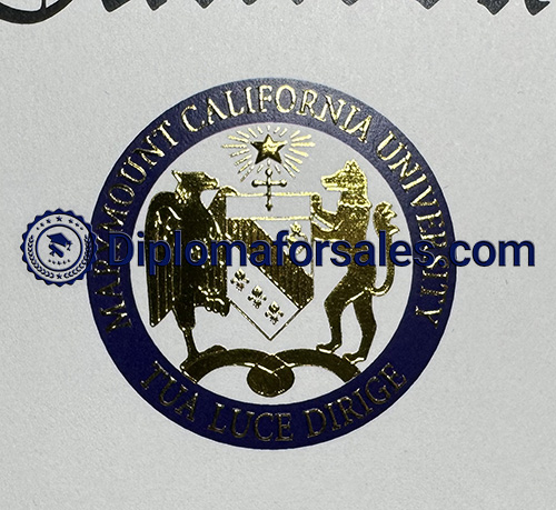 Marymount California University Diploma seal