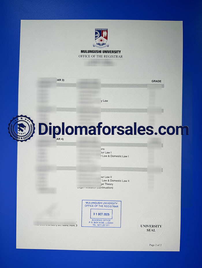 Mulungushi University Transcript