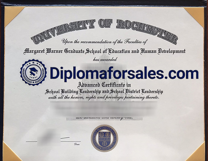 University of Rochester Diploma