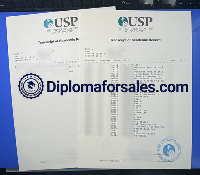 University of the South Pacific Transcript, USP Transcript