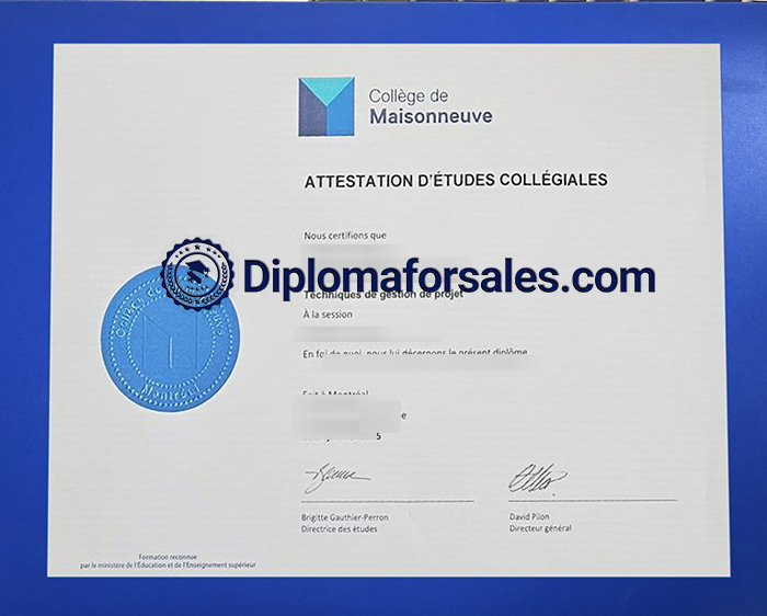 Collège de Maisonneuve Diploma