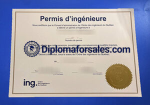 Permis d'ingénieur Certificate