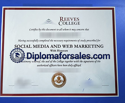 Reeves College Diploma