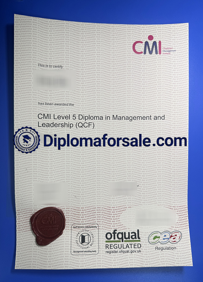 Chartered Management Institute Certificate, CMI Certificate