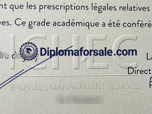 ICHEC Brussels Management School Diploma seal