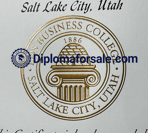 LDS Business College Diploma seal LDS Business College Diploma seal