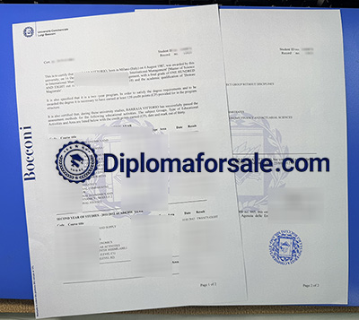 Bocconi University Transcript