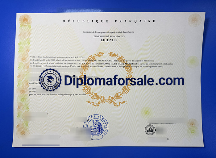 Université de Strasbourg Diploma Université de Strasbourg Diploma